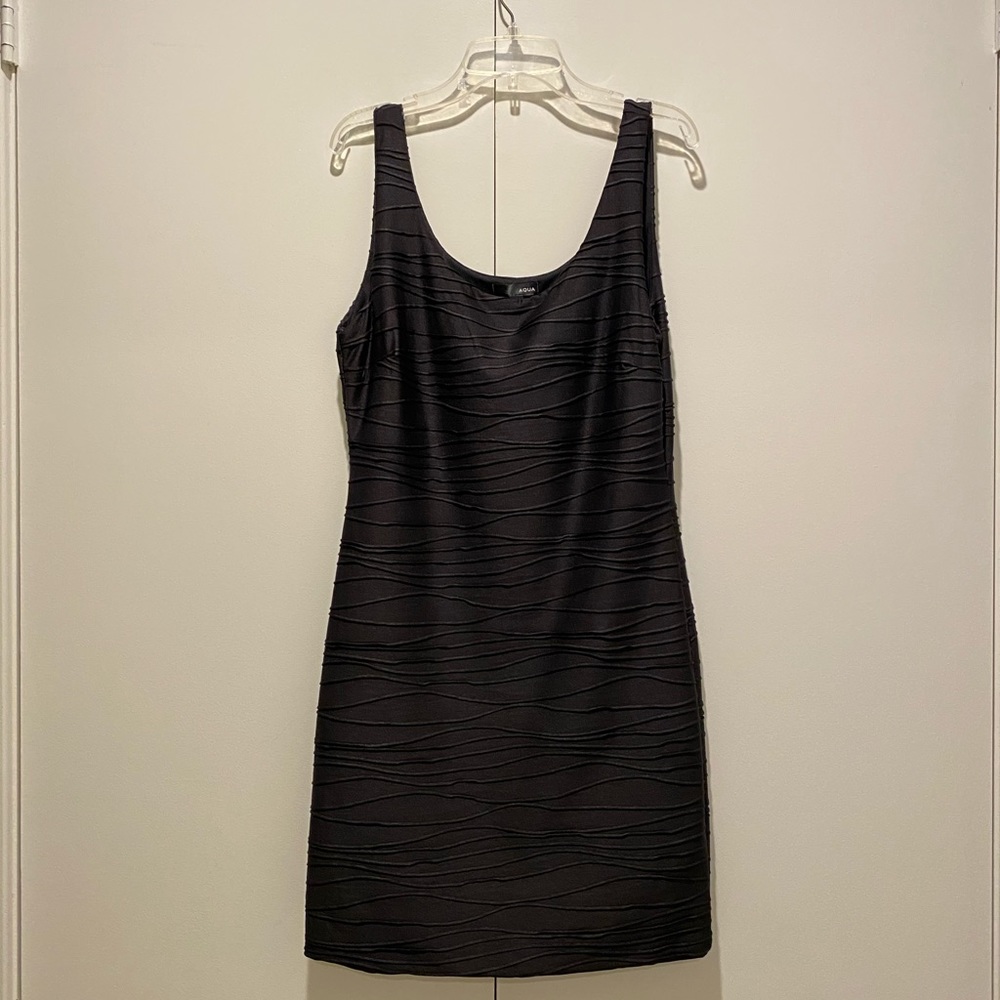 Aqua Black Mini Body Con Dress, Large
